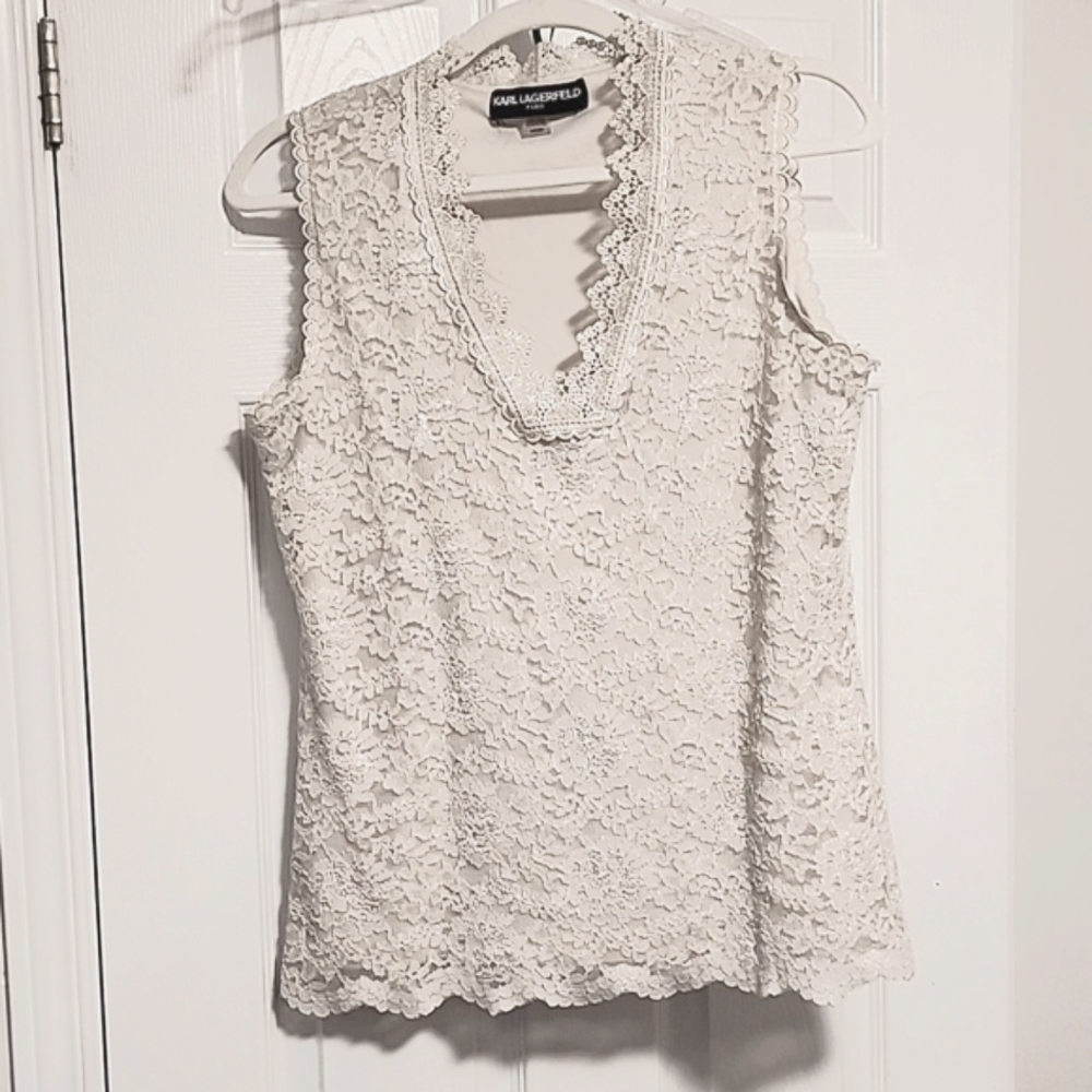 KARL LAGERFELD Laced Top